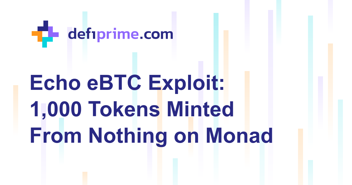 The Echo eBTC Exploit on Monad: $77M Minted, $870K Stolen, $76M Stuck
