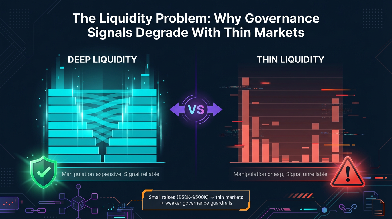 The Liquidity Problem: Why Governance Signals Degrade With Thin Markets