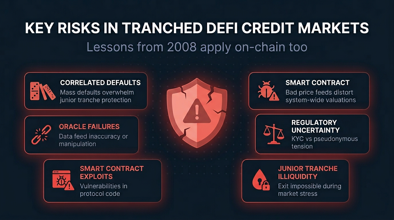 Key Risks in Tranched DeFi Credit Markets